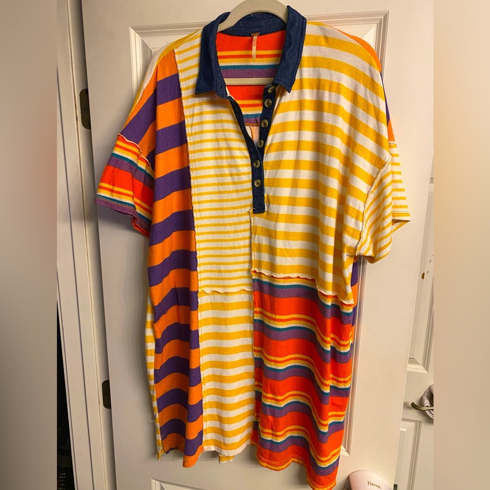 Free People Multicolor Striped Dress